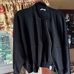 Zara Women's Black Bomber Jacket